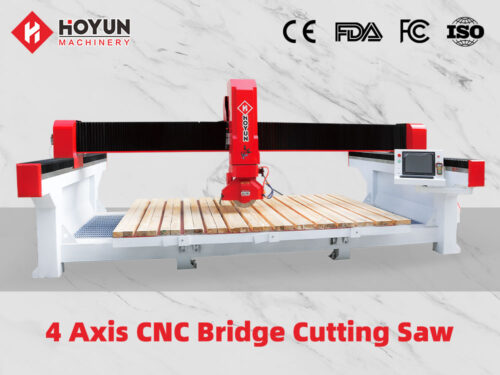 HOYUN Stone CNC Bridge Saw Machine 4 Axis for Sale