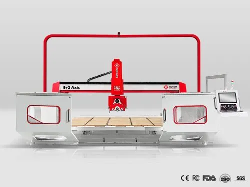 HOYUN 5+2 Axis CNC Bridge Saw Machine for Sale